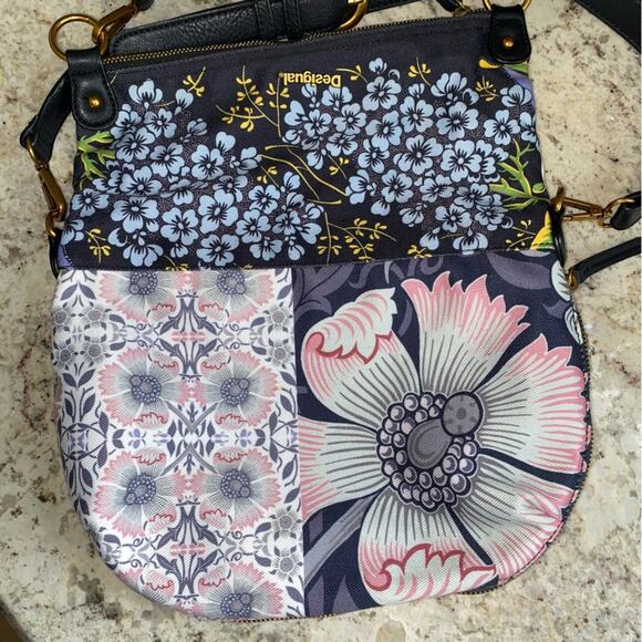 DESIGUAL Spain $129 Folded Paradiso Convertible Crossbody Bag Purse - Picture 6 of 14